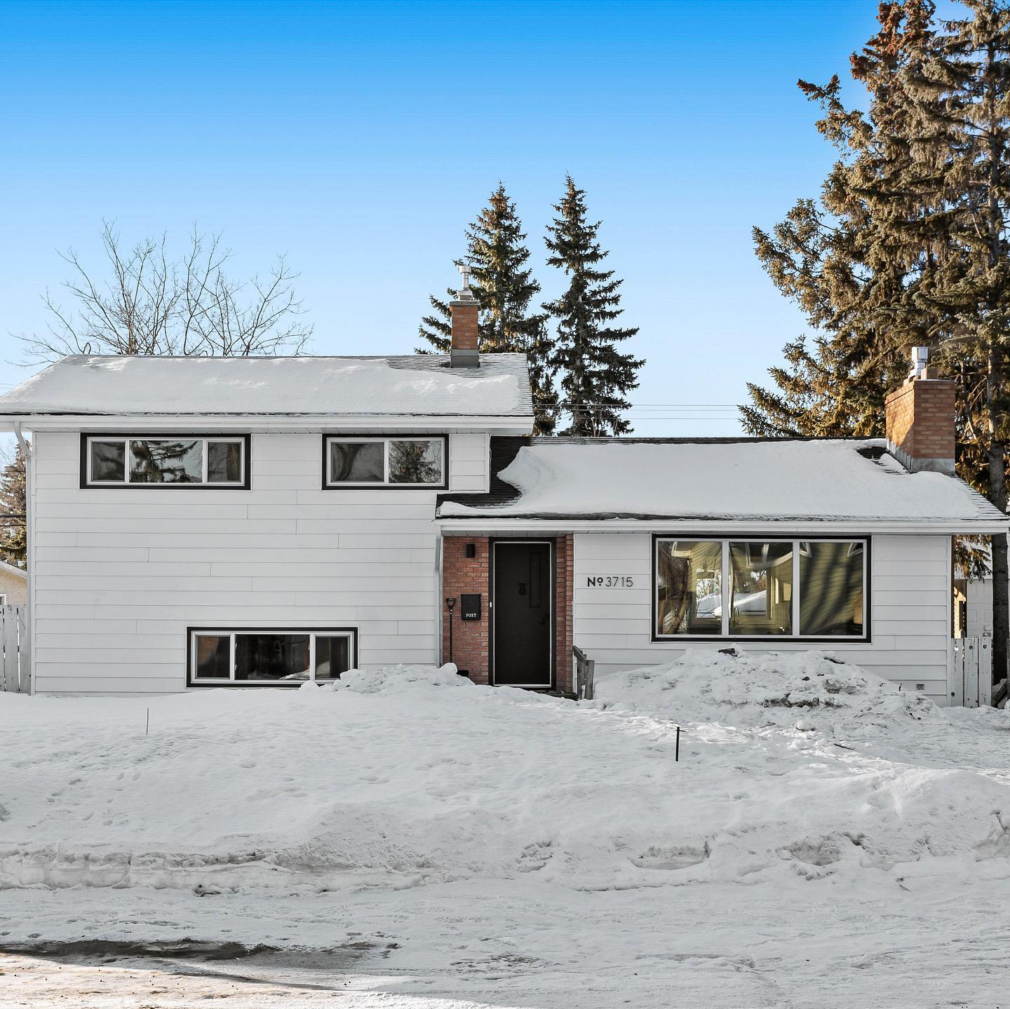 Exterior of the completed Van Horne residential project in winter